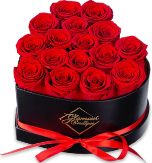 16 Flower Forever Heart Shape Box