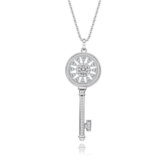 S925 Synthetic Moissanite Diverse Sparkling Charm Necklace Pendant Valentine's Day Lover Gifts for Women