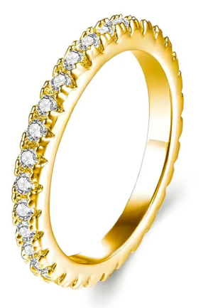 S925 VVS D Color Synthetic Moissanite Eternity Ring Band Anniversary Valentine's Day Gifts For Women Men