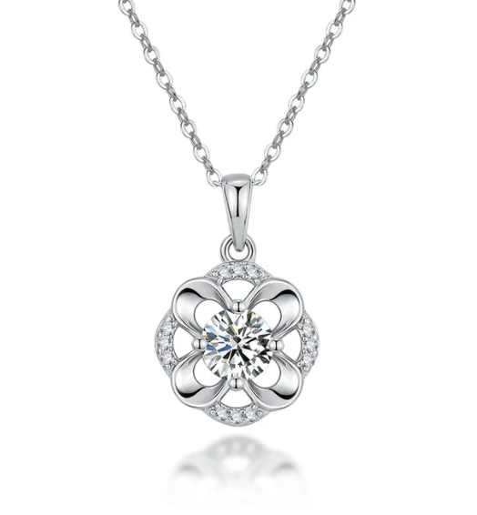 S925 Synthetic Moissanite Diverse Sparkling Charm Necklace Pendant Valentine's Day Lover Gifts for Women