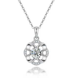 S925 Synthetic Moissanite Diverse Sparkling Charm Necklace Pendant Valentine's Day Lover Gifts for Women