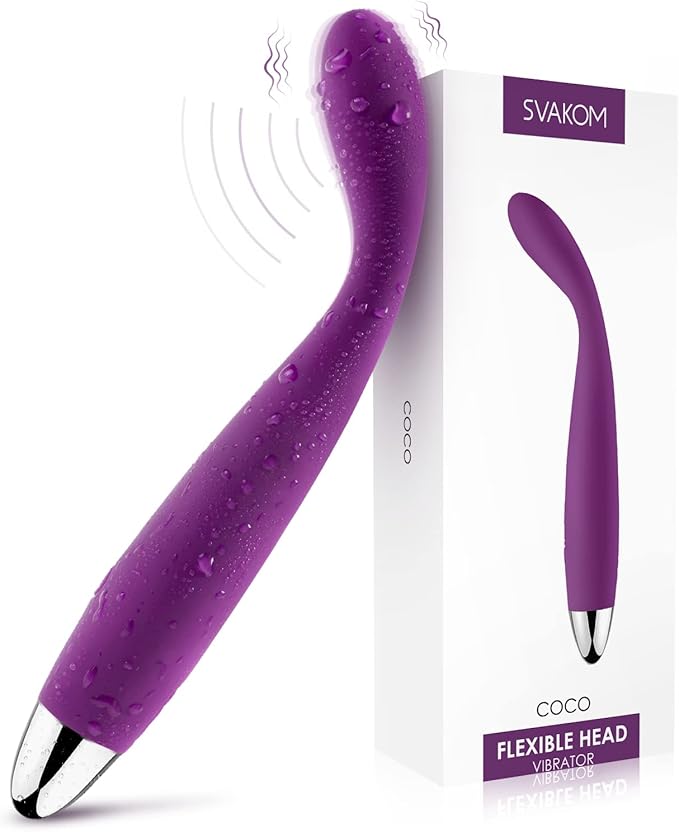 SVAKOM COCO G Spot Vibrator - 8 Seconds to Climax Finger Shaped Waterproof Vibes for Women - 5*5 Vibrations Clit Nipple Personal Massagers - Adult Female Sex Toys