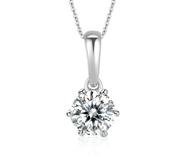 S925 Synthetic Moissanite Diverse Sparkling Charm Necklace Pendant Valentine's Day Lover Gifts for Women