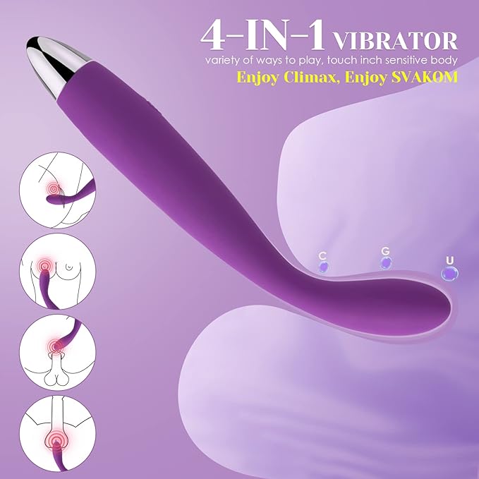 G Spot Dildo Vibrator Adult Sex Toys - SVAKOM Waterproof Personal Massager Finger Dildos Vibrators for Women - 5 * 5 Vibrations Adult Toy Female Clitoral Stimulator for Clit Nipple (More Powerful)