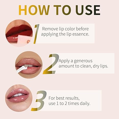 Lip Plumper Gloss, Clear Plumping Lip Gloss for Visibly Hydrated, Volumized Lips with Nourishing Ingredients to Smooth Lip Wrinkles.