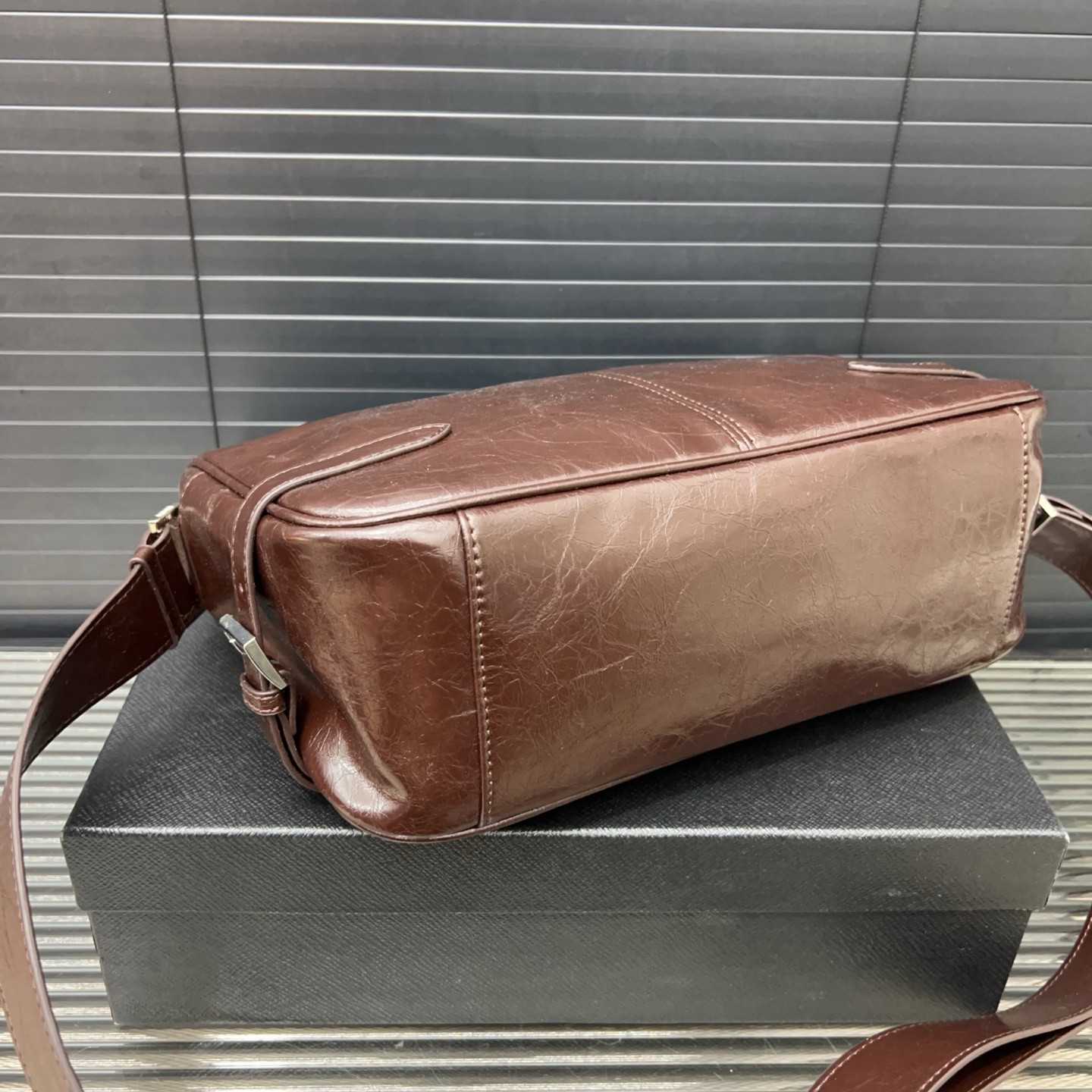 Prada Brown Leather Shoulder Bag