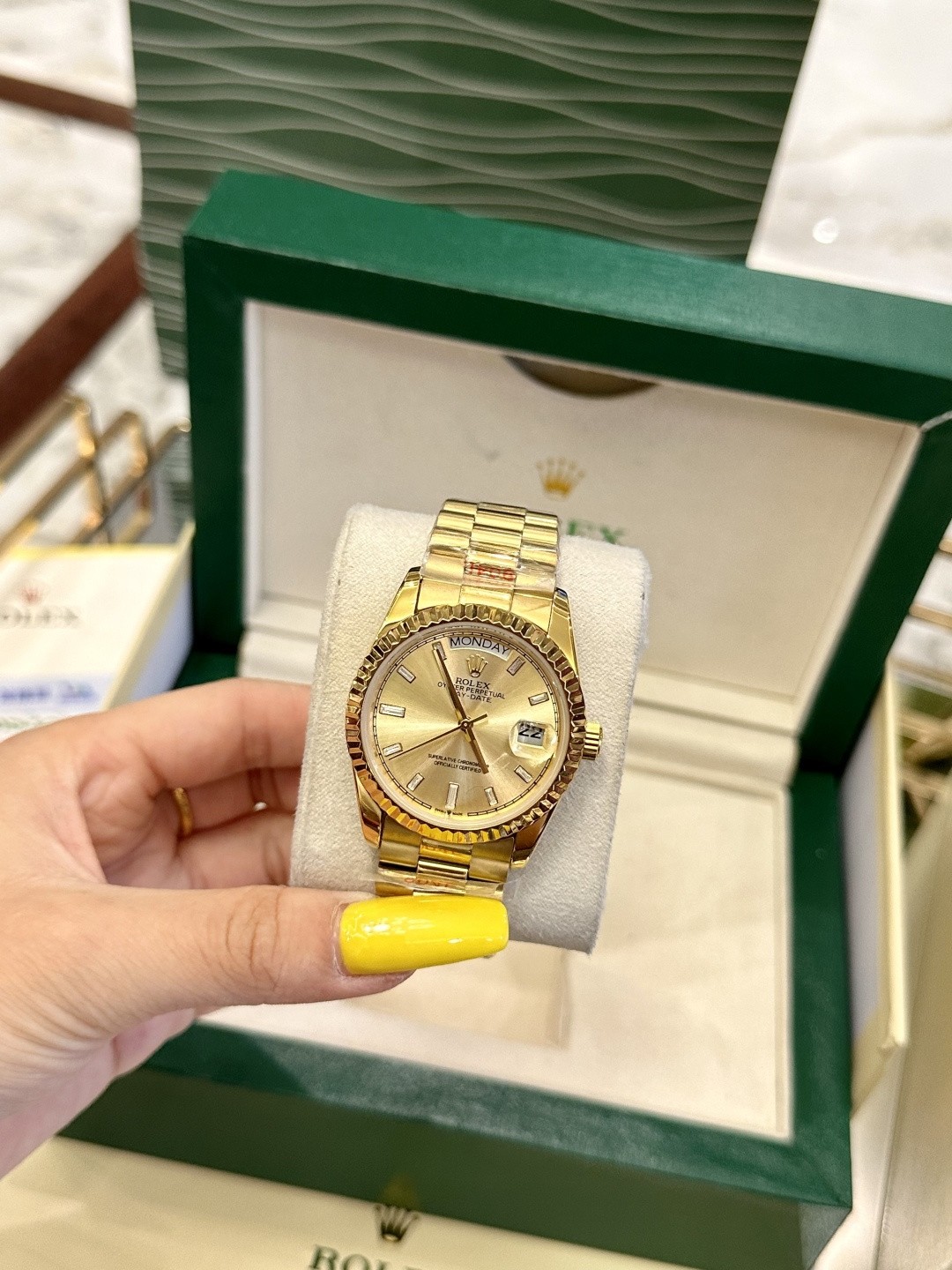 Rolex Day-Date watch, commonly known as the “President's Watch”