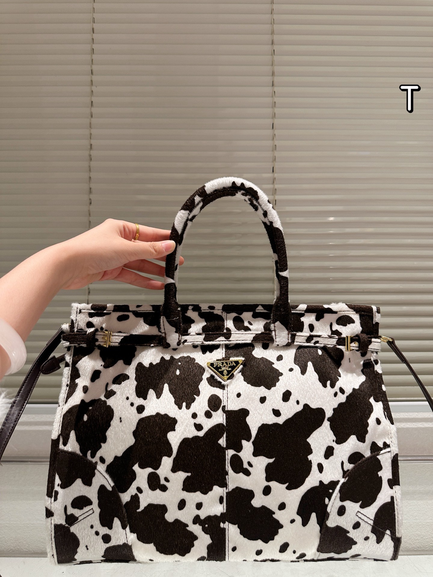 Prada Bonnie Medium Printed Leather Handbag