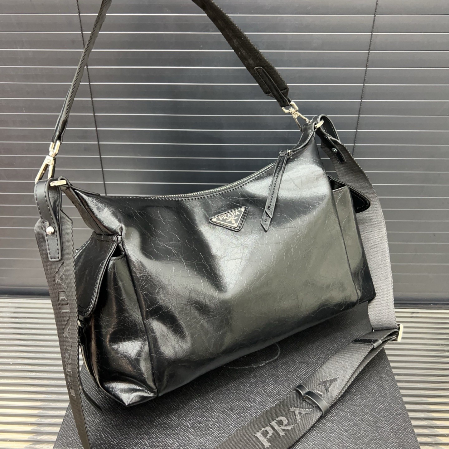 Prada Aimée Medium Leather Shoulder Bag
