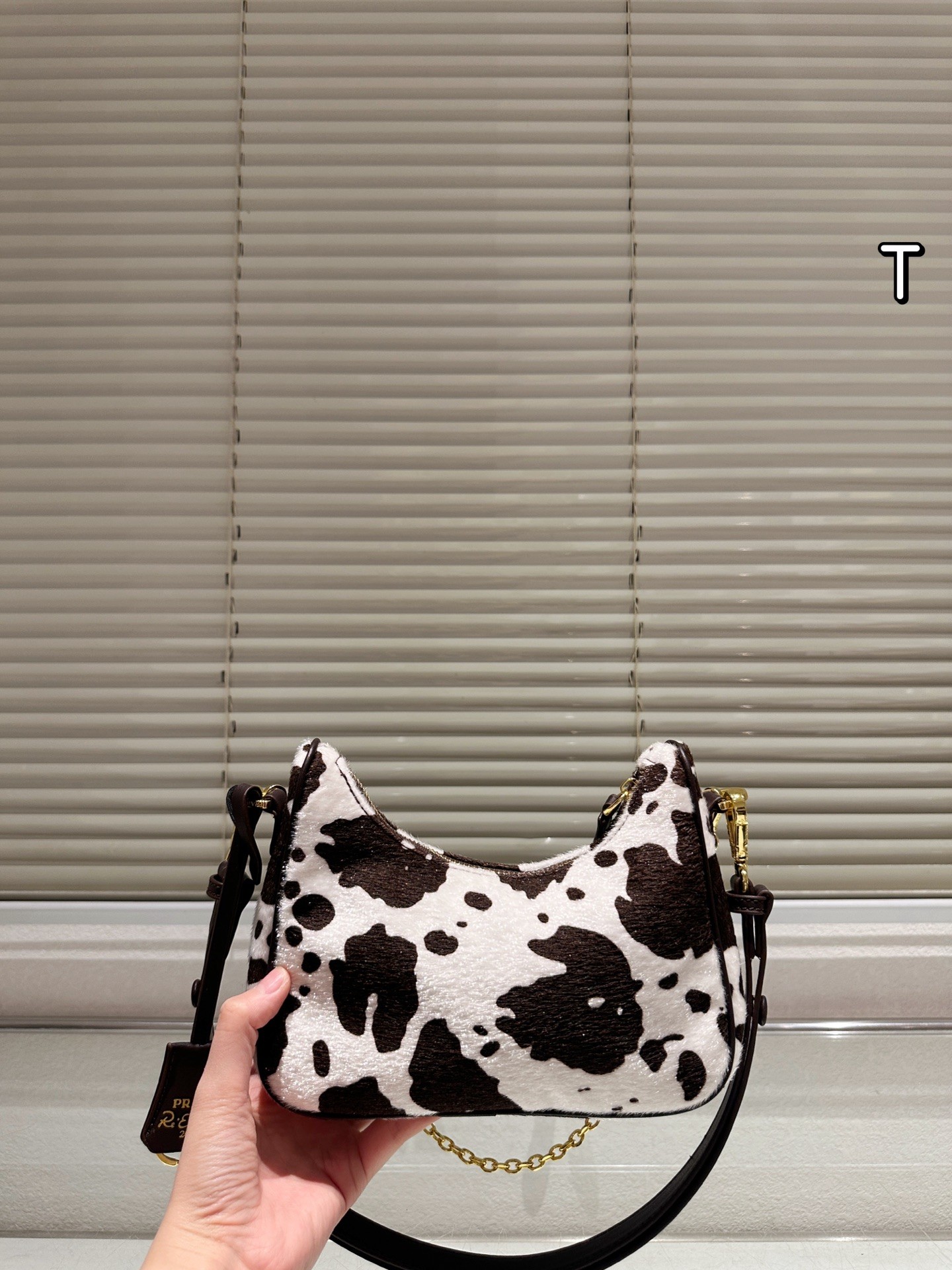 Prada Aimée Medium Printed Leather Shoulder Bag