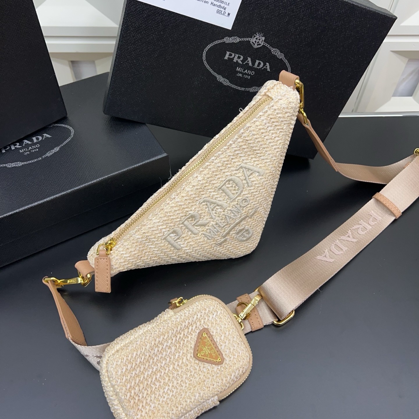 Prada Triangle Shoulder Bag.