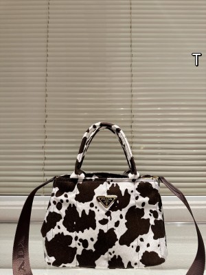 Prada Bonnie Medium Printed Leather Handbag