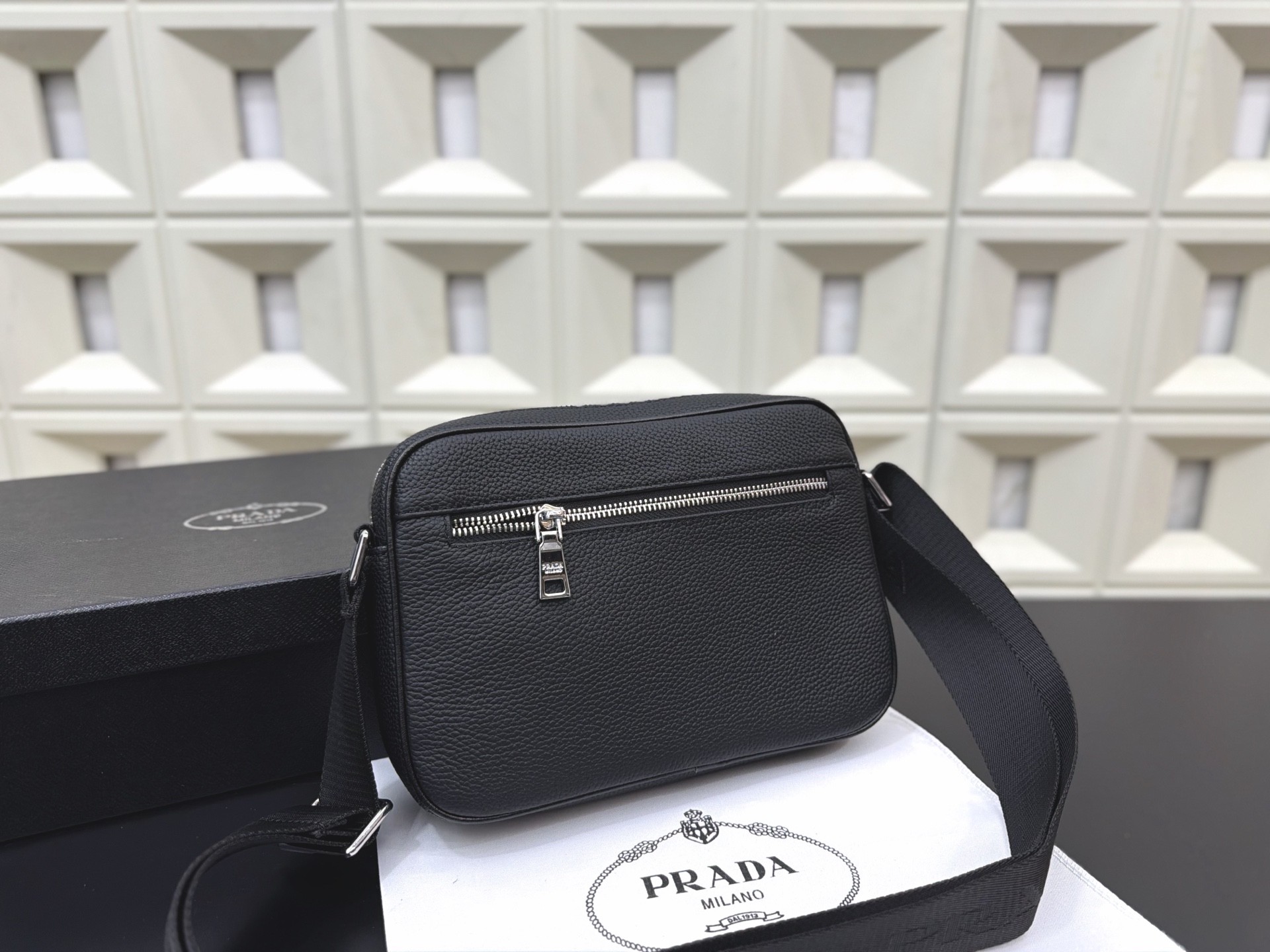 Prada Black Leather Crossbody Bag