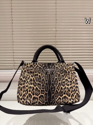 Prada leopard print tote bag