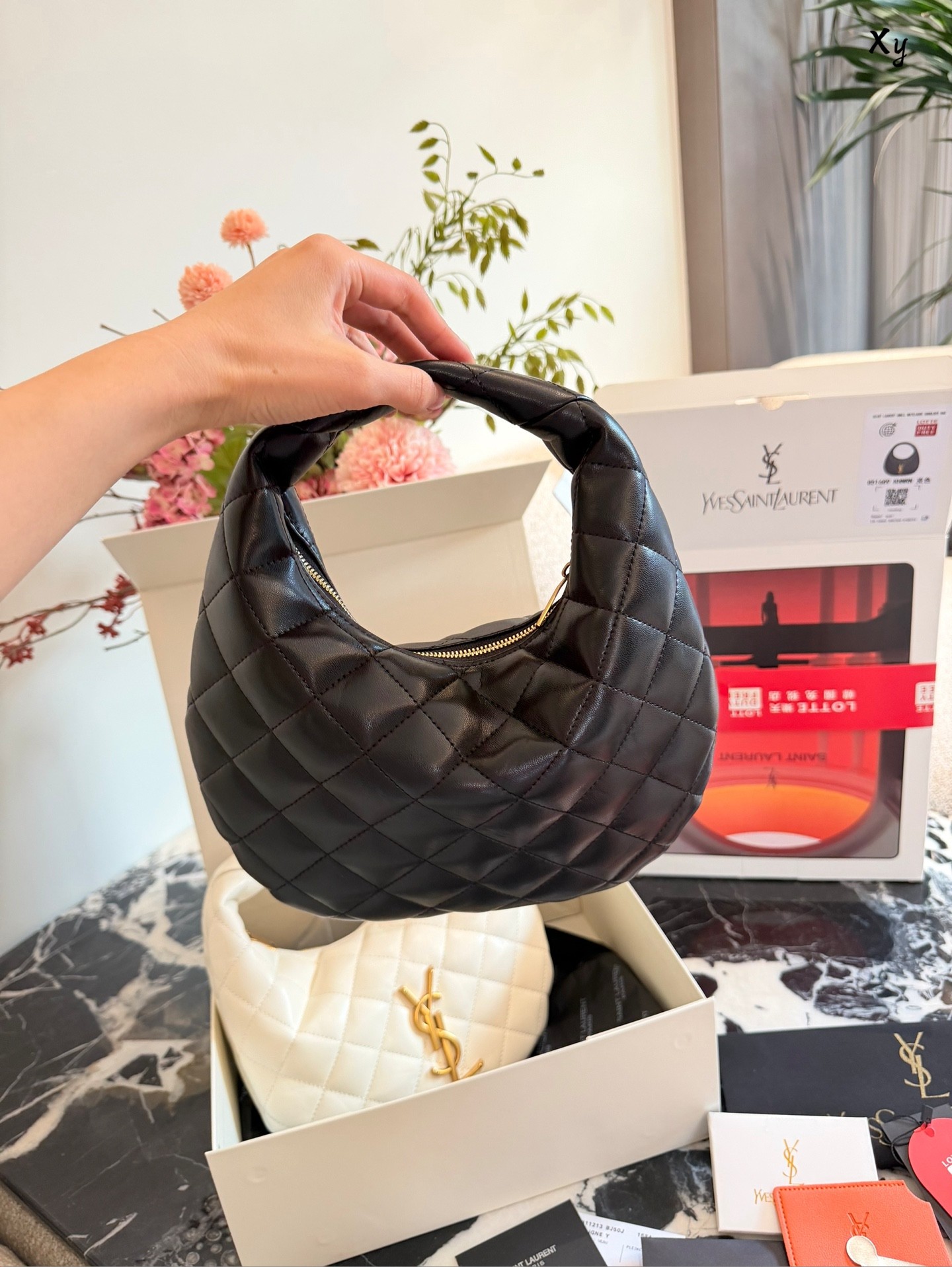 Sac à main Yves Saint Laurent Icarino en cuir nappa matelassé