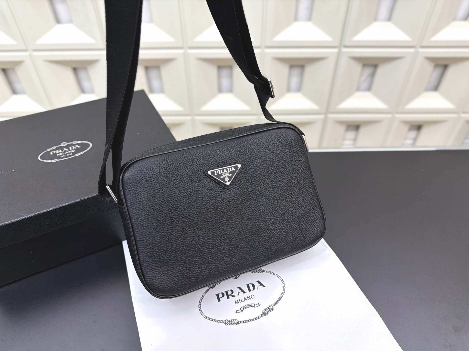 Prada Black Leather Crossbody Bag