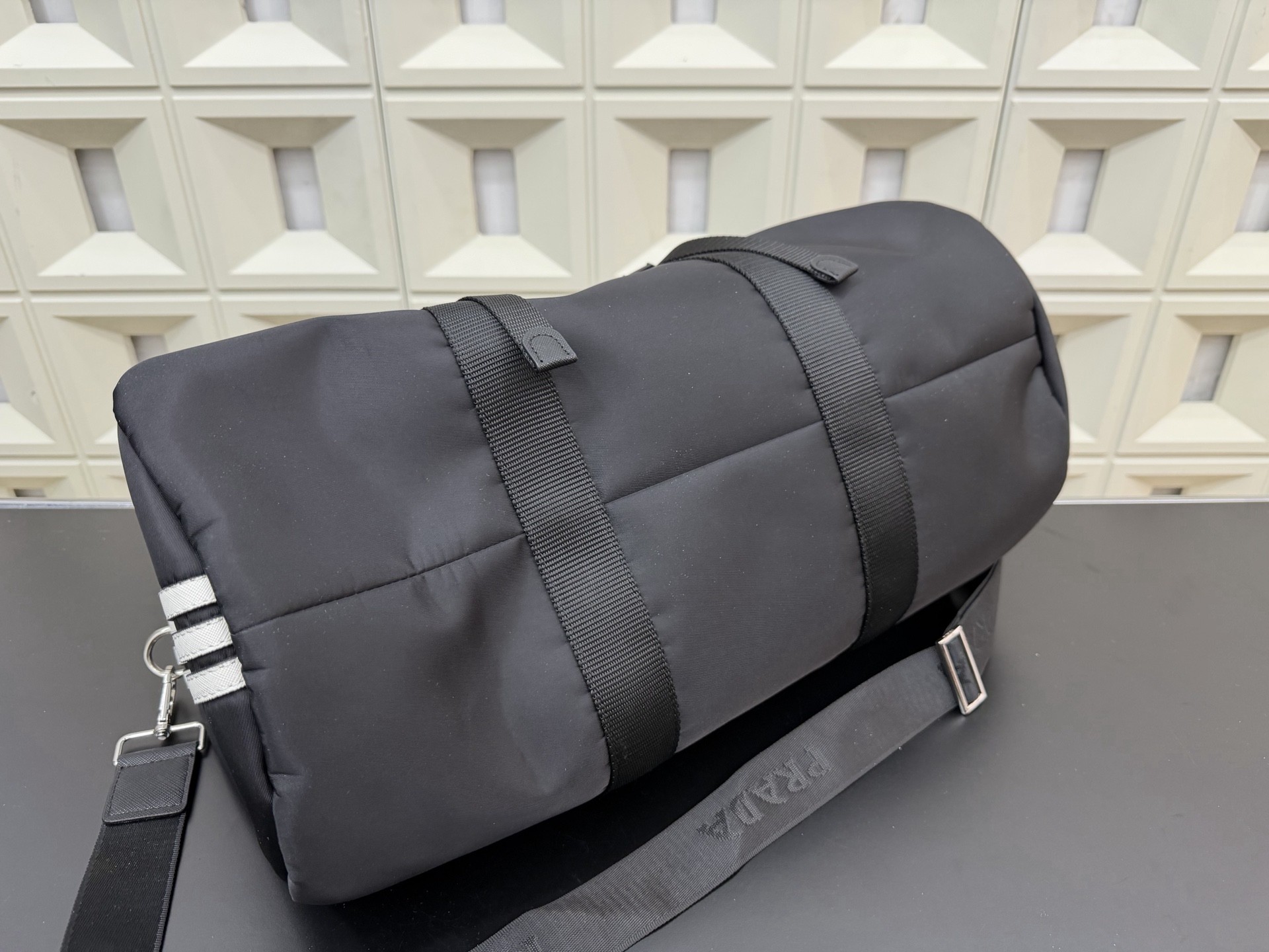 Prada Re-Nylon and Saffiano Leather Travel Bag