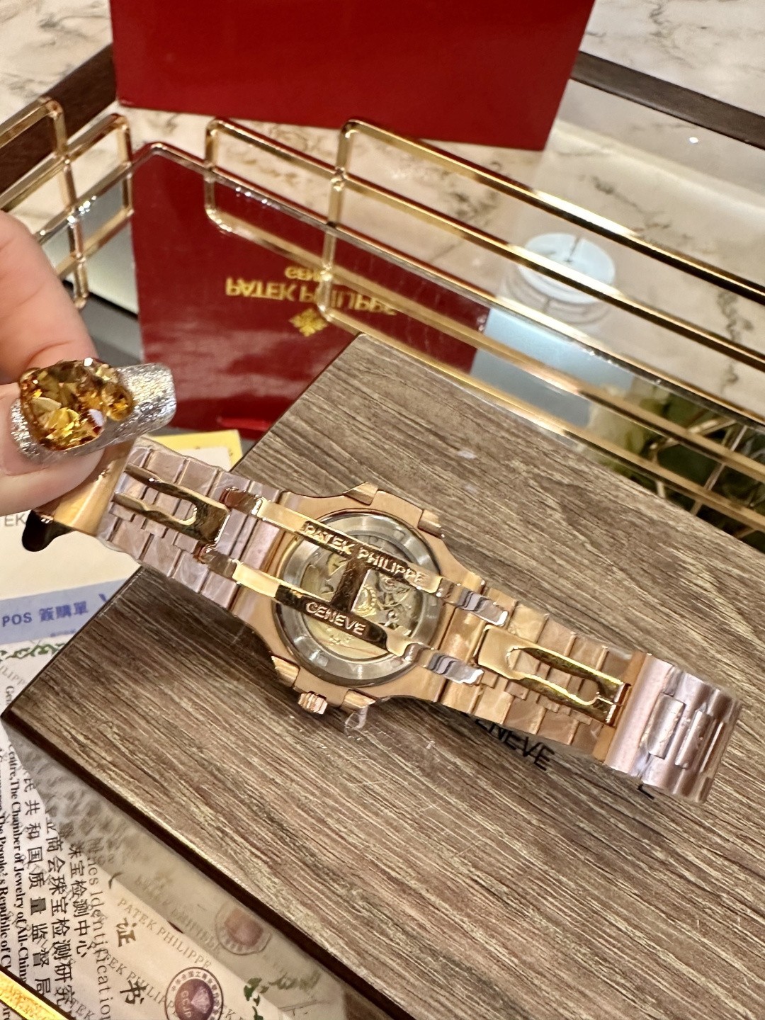 Patek Philippe Nautilus Rose Gold Diamond-Set Watch