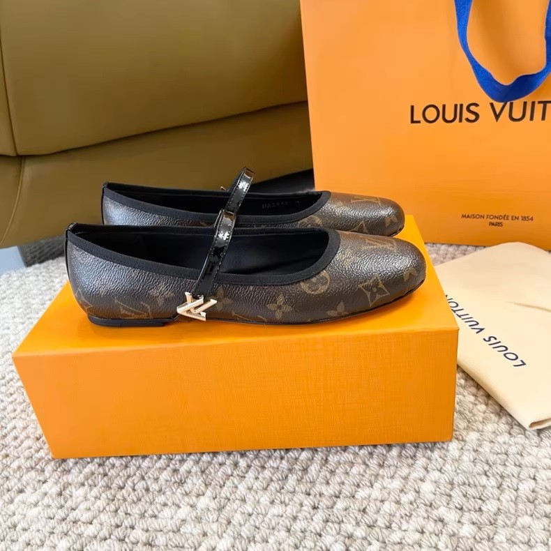Louis Vuitton's Romy flat ballet shoes.