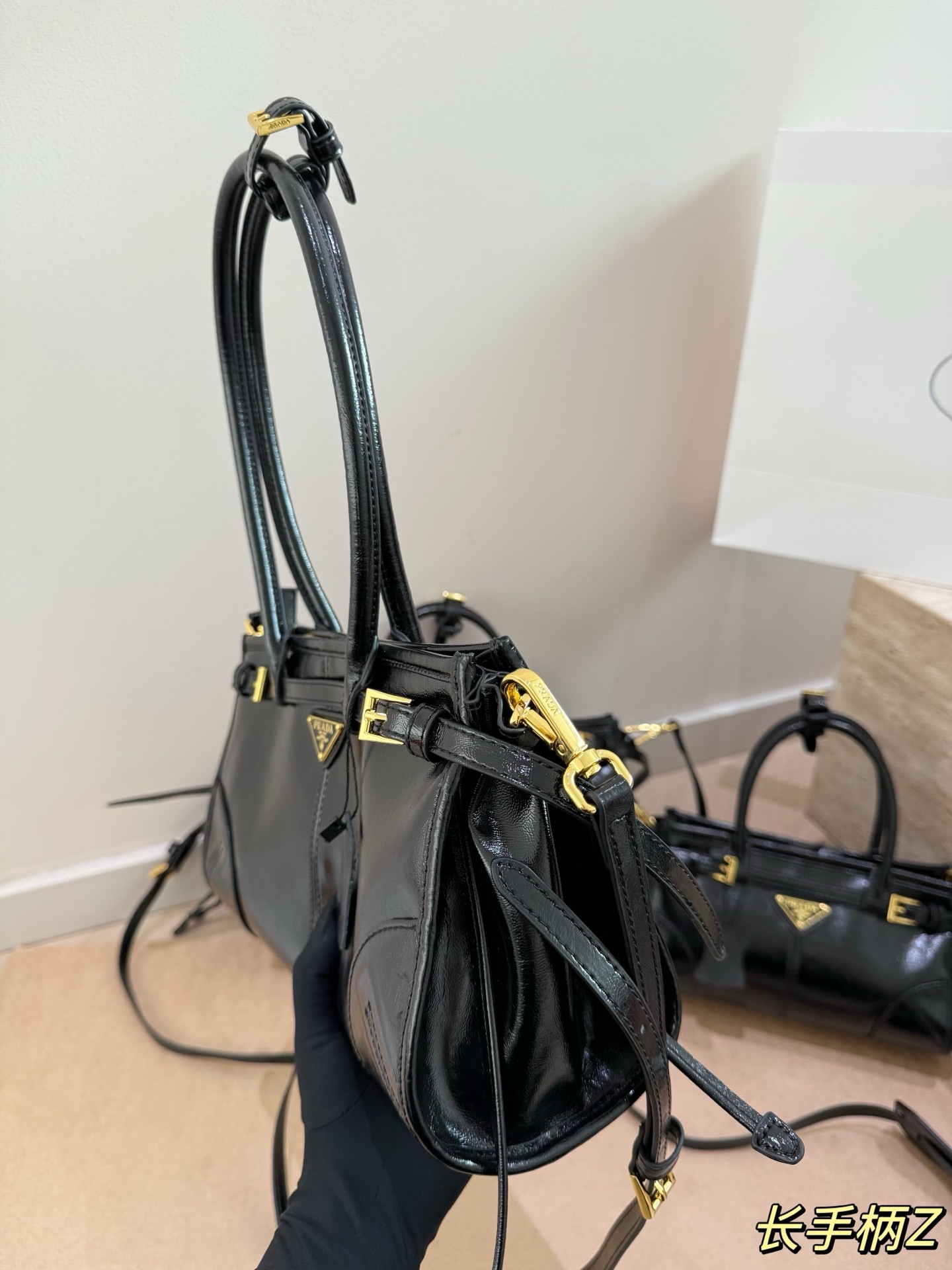 Prada Bonnie Medium Leather Tote Bag