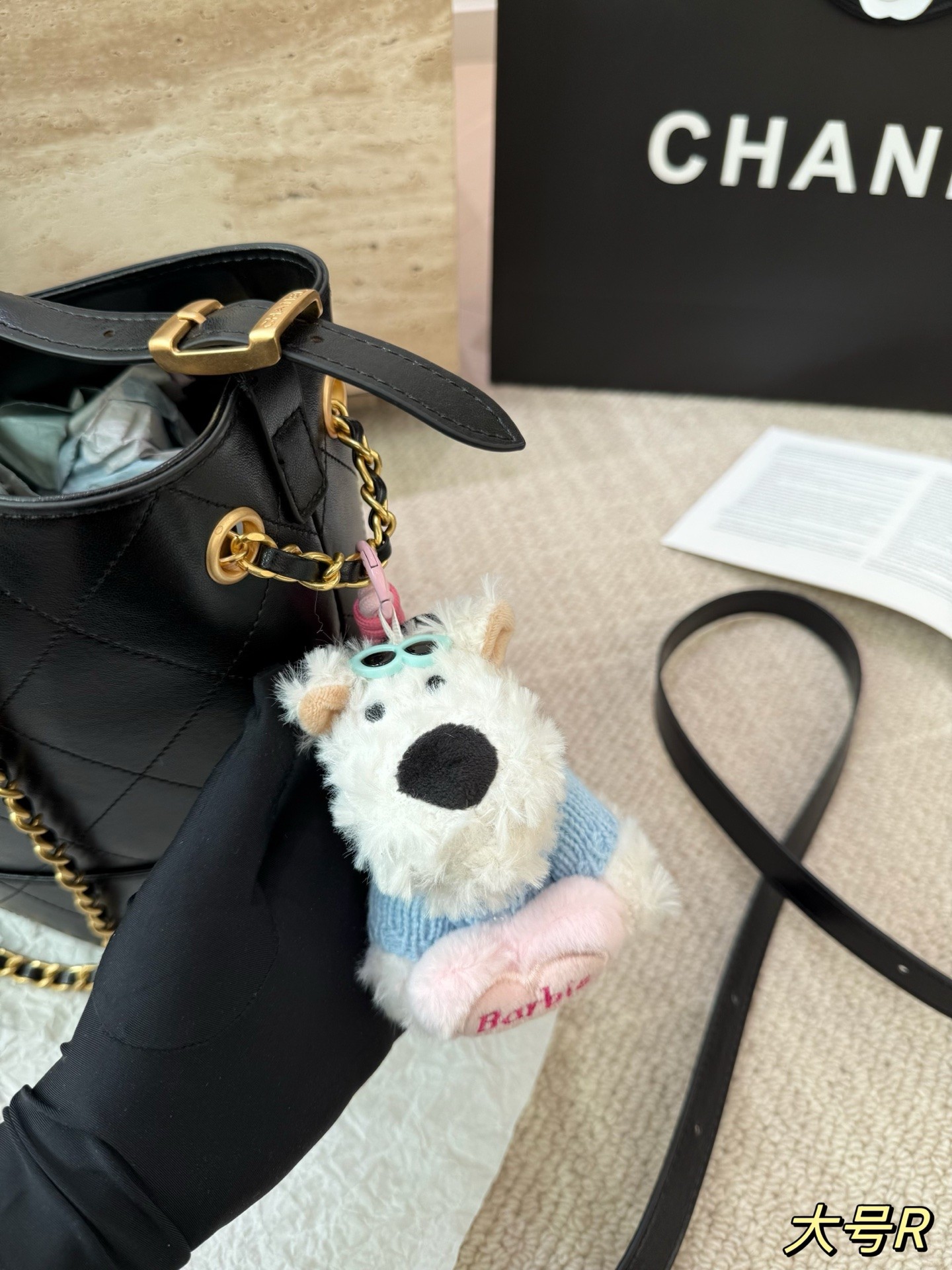 Chanel 25A Series Black Calfskin Hobo Bag