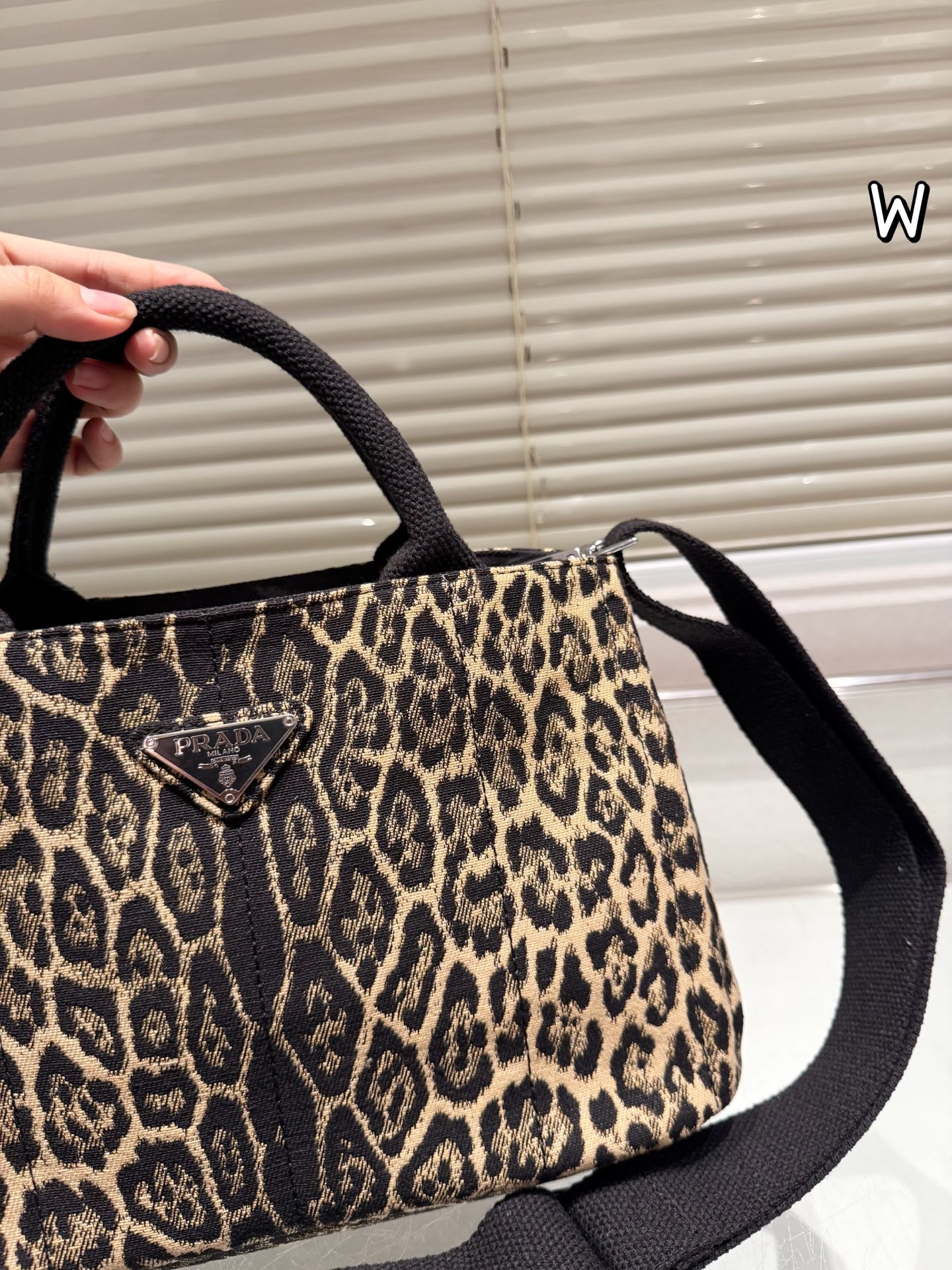Prada leopard print tote bag