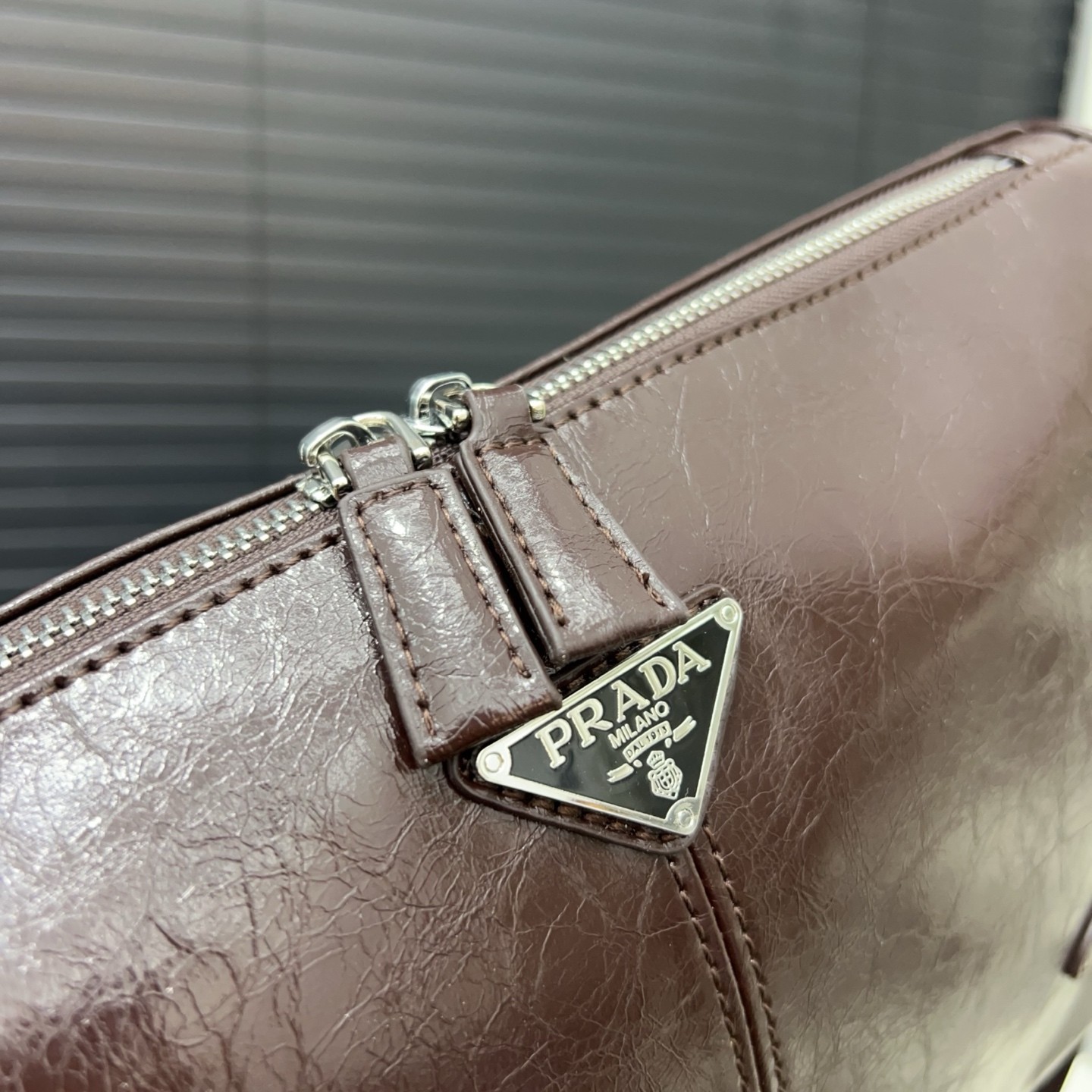 Prada Brown Leather Shoulder Bag
