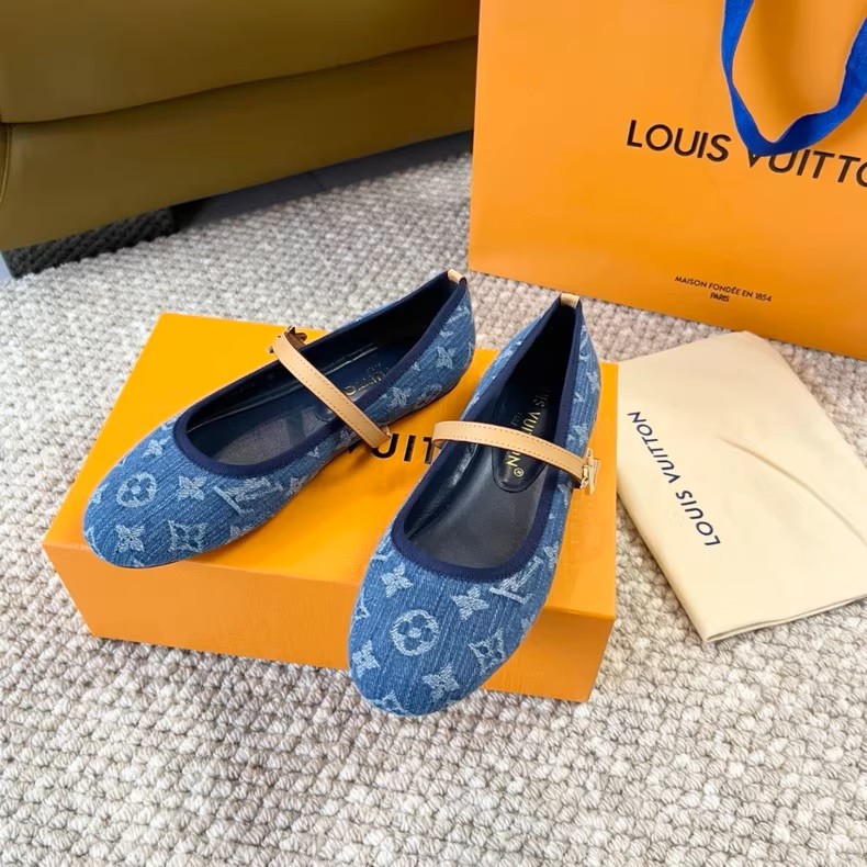 Louis Vuitton's Romy flat ballet shoes.