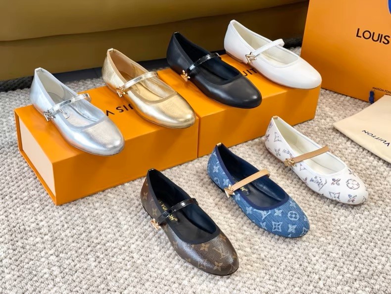 Louis Vuitton's Romy flat ballet shoes.