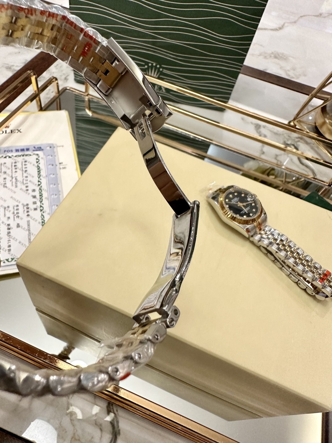 Rolex) Two-tone gold Datejust watch