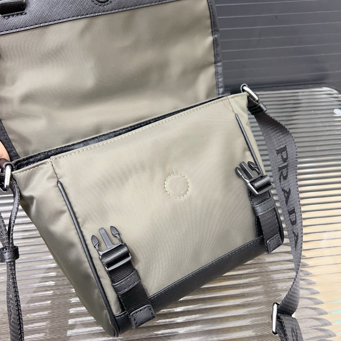 Prada Re-Nylon and Saffiano Leather Shoulder Bag