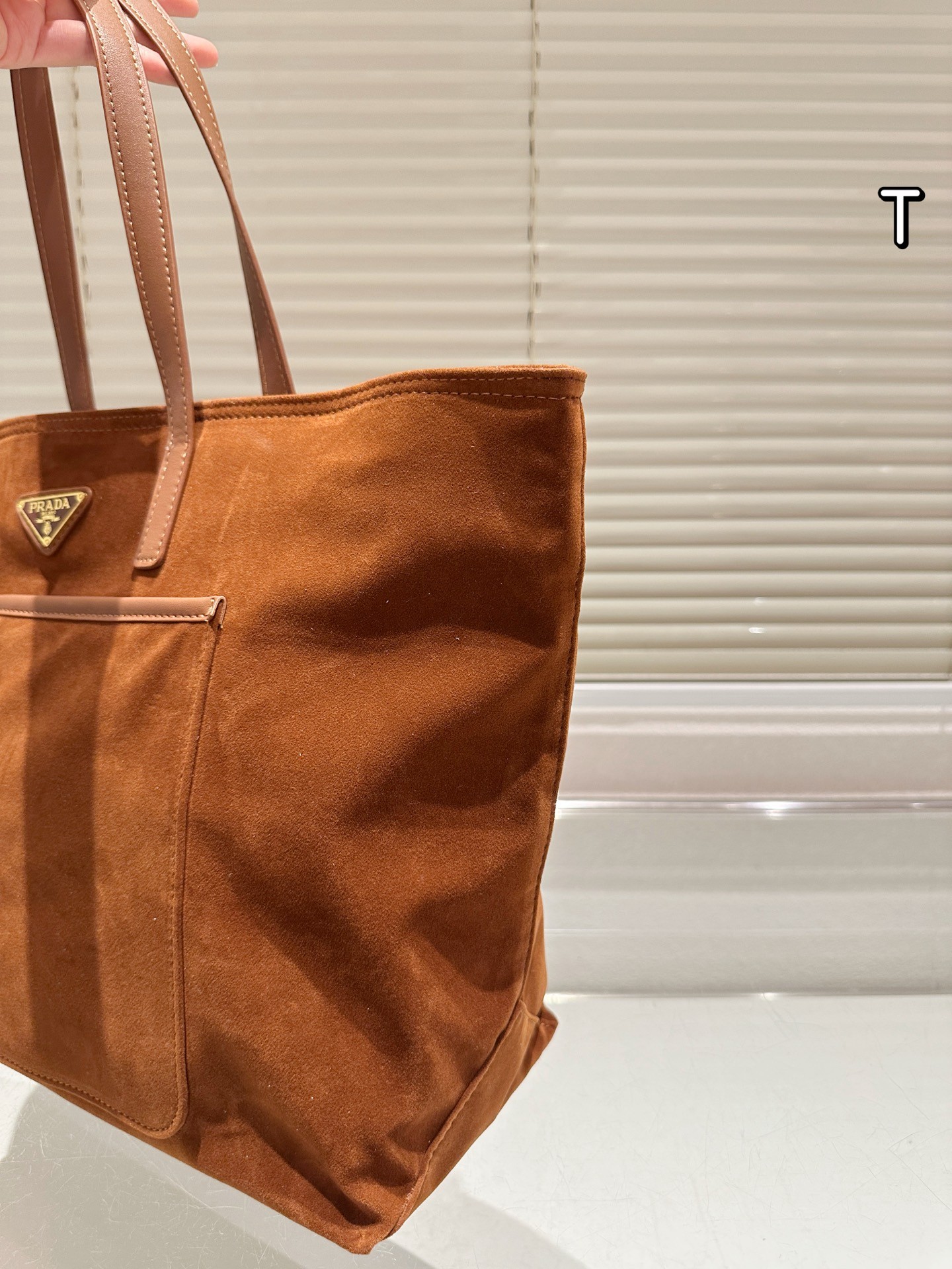 Prada Bonnie Series Suede Tote Bag