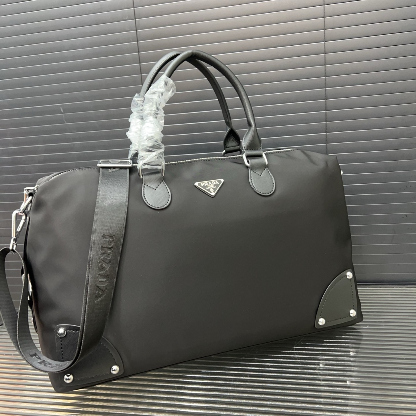 Prada Black Nylon Travel Bag