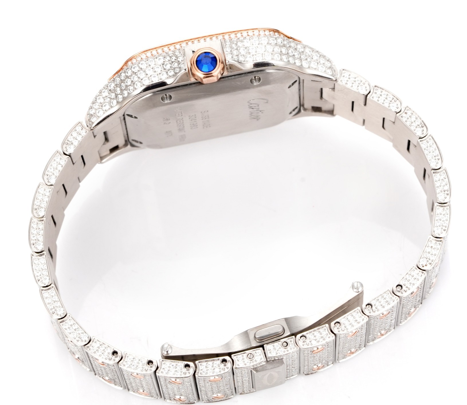 Luxury diamond-set men's watches from the Cartier Santos collection