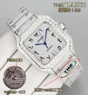 The “Starlight” diamond-set watch from Cartier’s Santos collection.