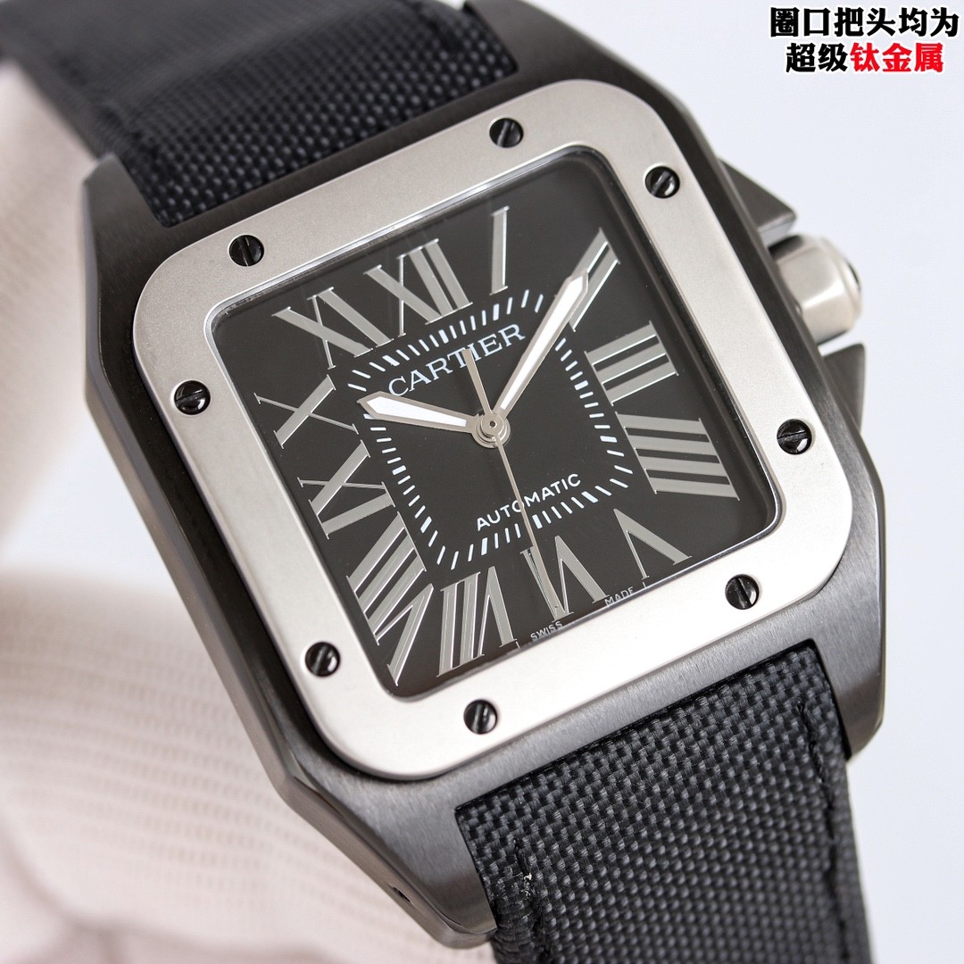 (Cartier) Santos 100 Carbon