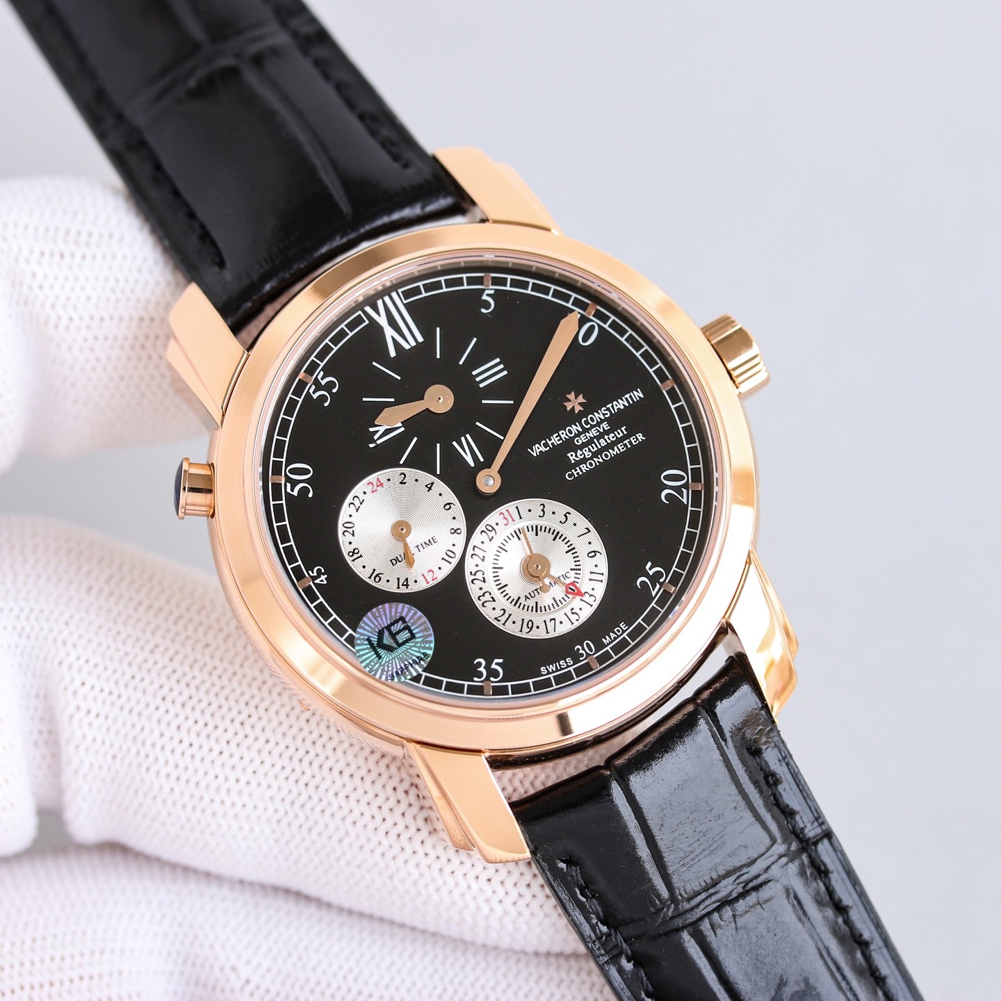 (Vacheron Constantin) Malte Dual Time Zone Standard Hands Watch