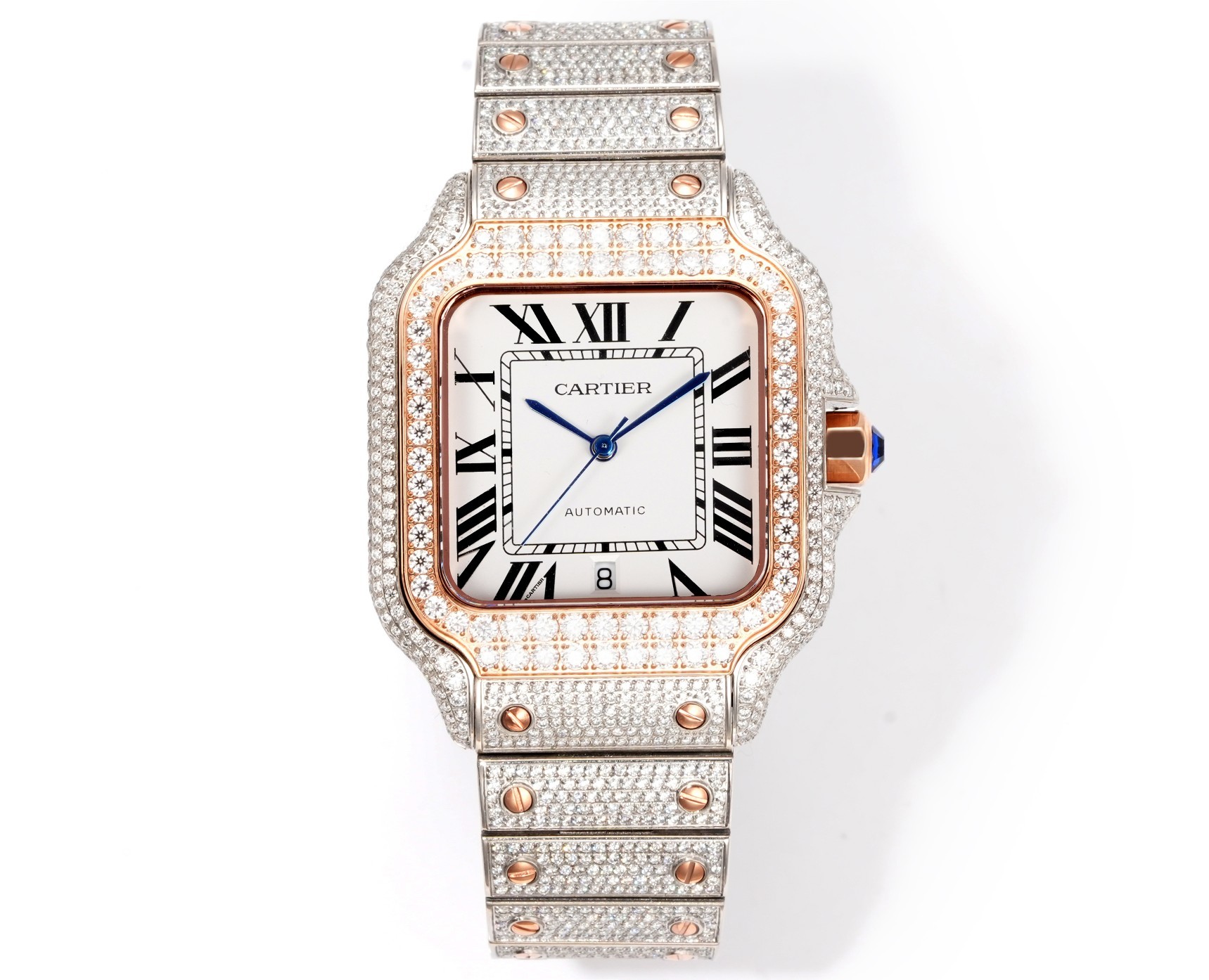Luxury diamond-set men's watches from the Cartier Santos collection