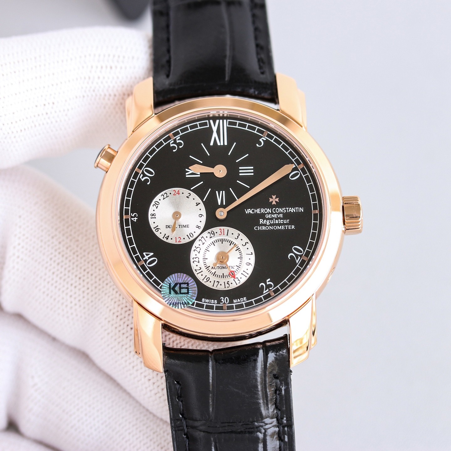 (Vacheron Constantin) Malte Dual Time Zone Standard Hands Watch